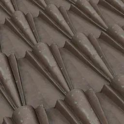High-detail 3D model of a terracotta rooftop tile, crafted with precision for architectural rendering in Blender.