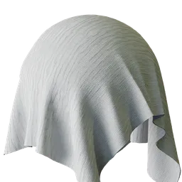 White Pleated Fabric