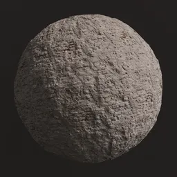 Textured PBR 3D material of a concrete-covered brick wall for Blender, high detail 4K.