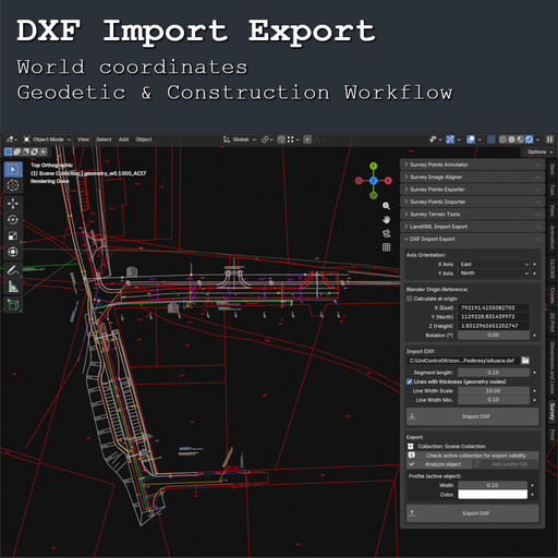 DXF Import Export