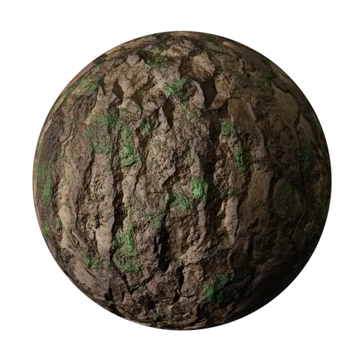 High-resolution procedural tree bark PBR texture for 3D materials in Blender and other applications.