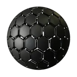 Dark Sci-Fi Hexagonal Metal Tiles