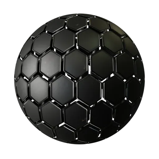 Dark Sci-Fi Hexagonal Metal Tiles