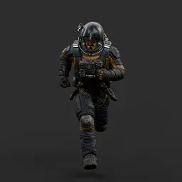 Astronaut Running Pose