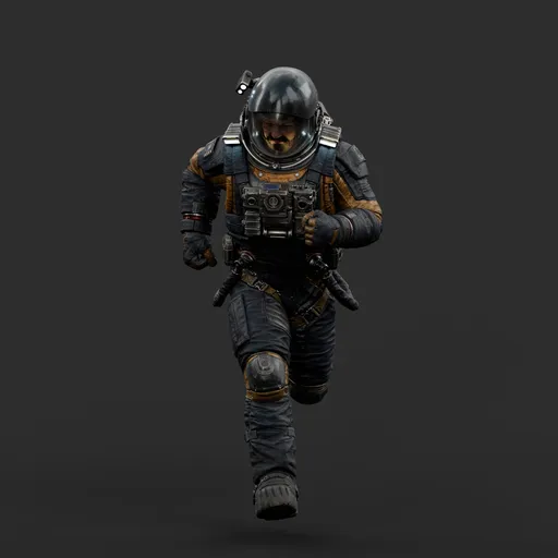 Astronaut Running Pose