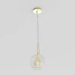 Glass and brass ceiling light