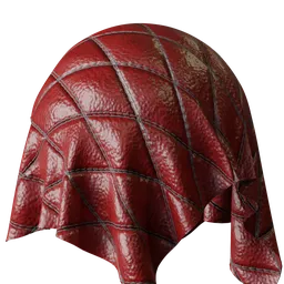 Red Quilted Leather