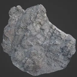 Detailed 3D model of a rugged cliff with realistic textures suitable for Blender projects.