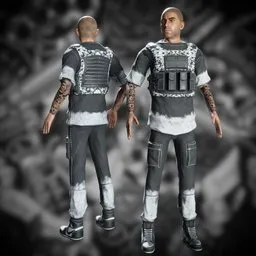 Military Gangster Character