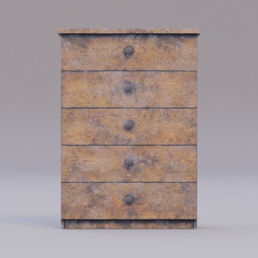 Blenderkit Shelving Model Small Wooden Cabinet Dirty By Vilém Duha Small Wooden Cabinet
