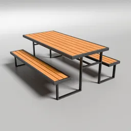 Iron leg garden table