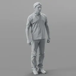 Lowpoly Male Standing