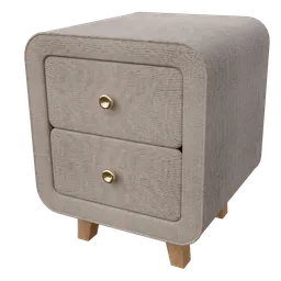 High-quality Blender 3D model of a mid-century modern cabinet with realistic textures.