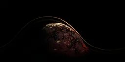 Red Planet Closeup with rings, 16k