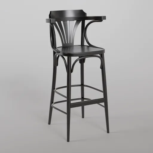 135 Barstool B123 - Black Grain