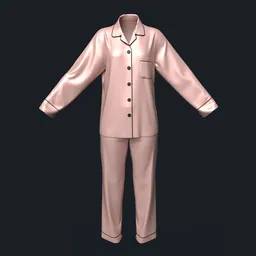 Women's Long Sleeve Silk Pajama Set