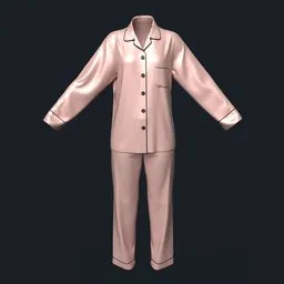 Women's Long Sleeve Silk Pajama Set