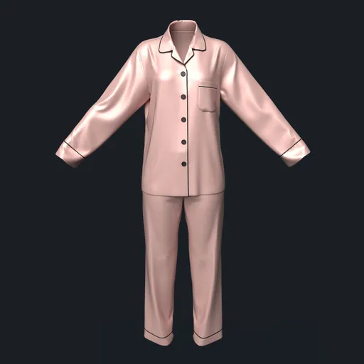 Women's Long Sleeve Silk Pajama Set