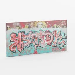 Concrete graffiti wall