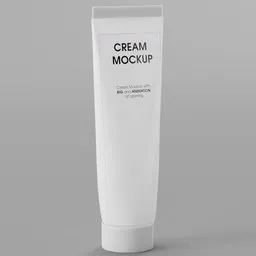 Realistic 3D model of a cosmetic cream tube, ideal for Blender product visualization and graphic design.