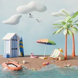 Lowpoly Beach