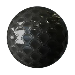 Black Metallic Scallop Scales