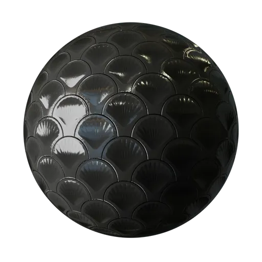 Black Metallic Scallop Scales