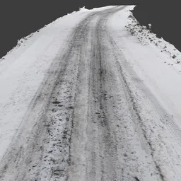 Snow Dirt Road Photoscan Winter