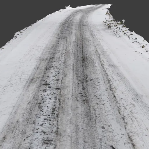 Snow Dirt Road Photoscan Winter