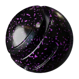 Glossy Black with Purple Speckles