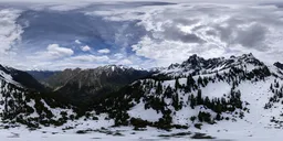 Rocky Mountain Landscape Aerial