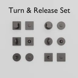 Door Hardware - Turn & Release pack
