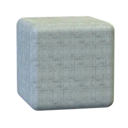 High-resolution PBR Concrete Tiles material for realistic texturing in Blender 3D and other rendering software.