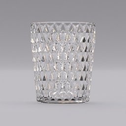 glass with  square pattern