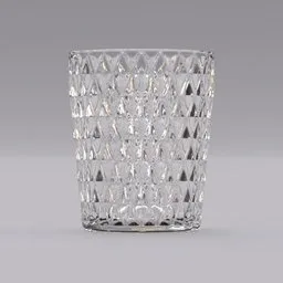 glass with  square pattern