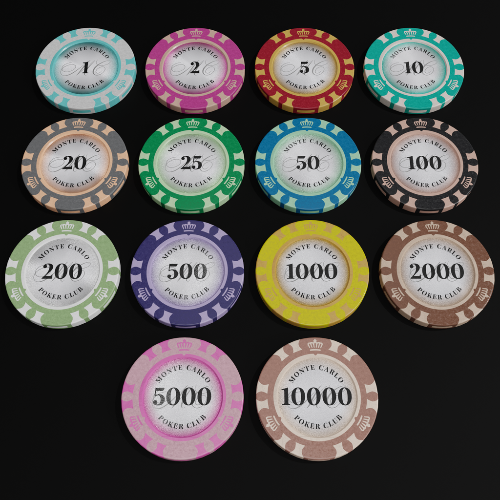 MONTE CARLO POKER CLUB casino chips | FREE Miscellaneous models ...