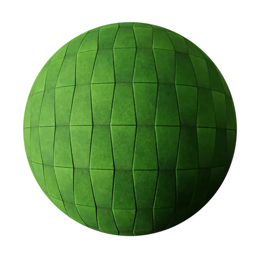 Green Quilted Fabric Grid PBR