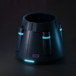 Sci-fi trash can (Blue lights)