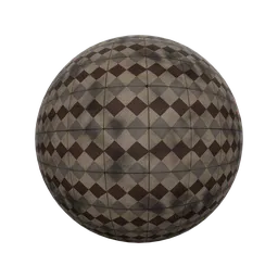 Patterned floor tiles