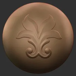 Three-Petal Fleur Ornament