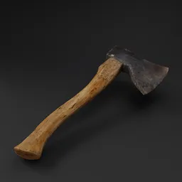 Old Rusty Woodcutter Axe