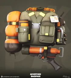 Lowpoly backpack