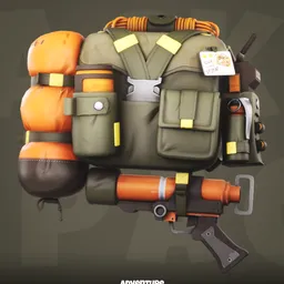 Lowpoly backpack