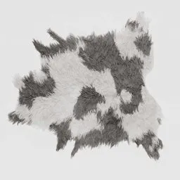 Black and White Cow rug