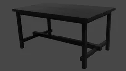 Black wood table