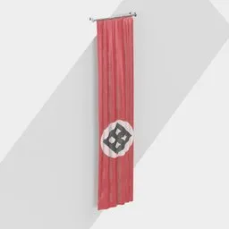 Heavy Red  Ceremonial Banner