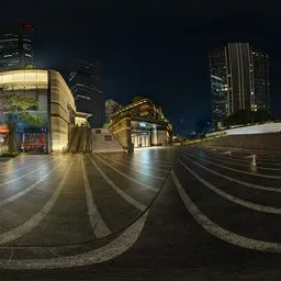 Square at night
