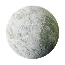 Mossy Veined White Marble