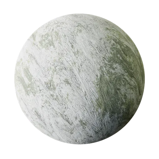 Mossy Veined White Marble