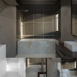 Minimalist design modern bathroom